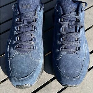 Ryka Womens Size 12 Wide Navy Suede Walking Sneakers Comfort Lace Up Athletic